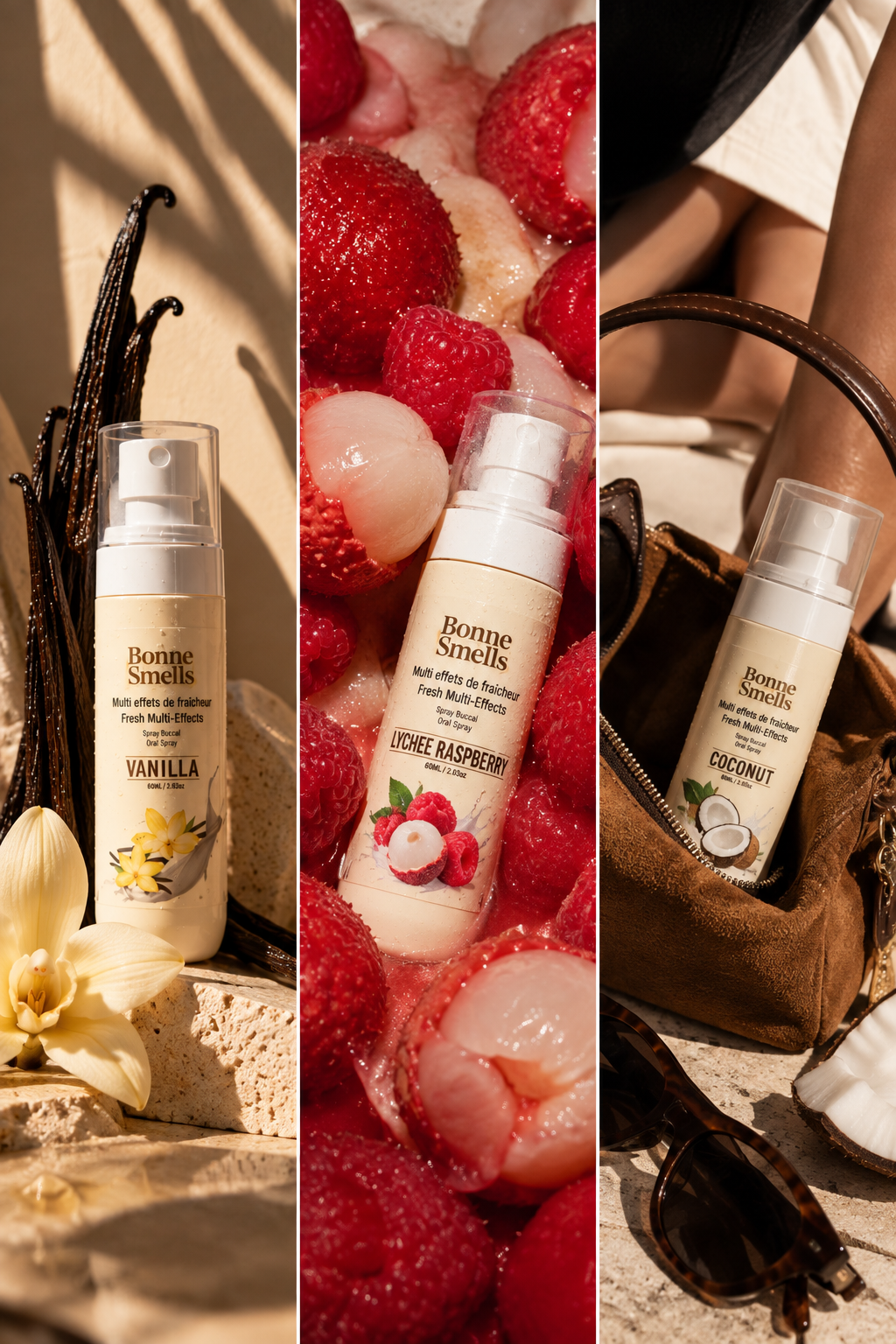 Coffret 5 sprays buccaux – Haleines gourmandes