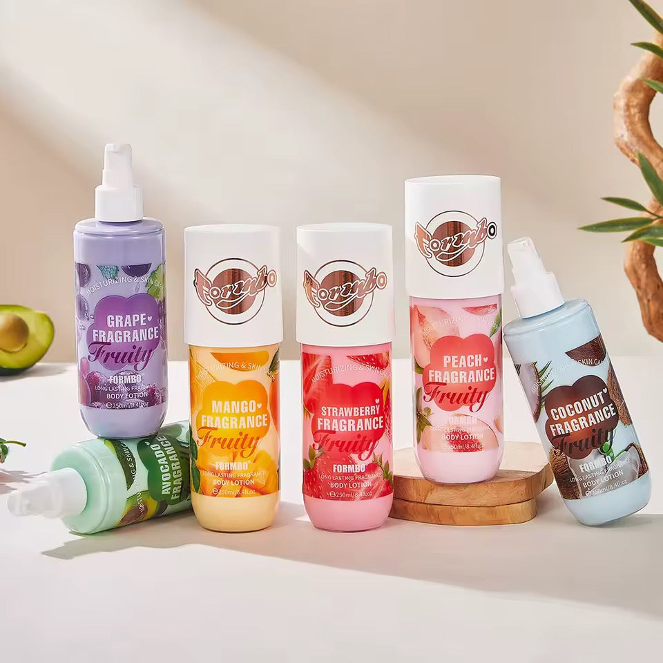 Fruit-scented moisturizing body lotion