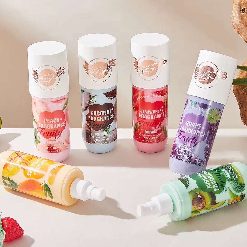 Fruit-scented moisturizing body lotion