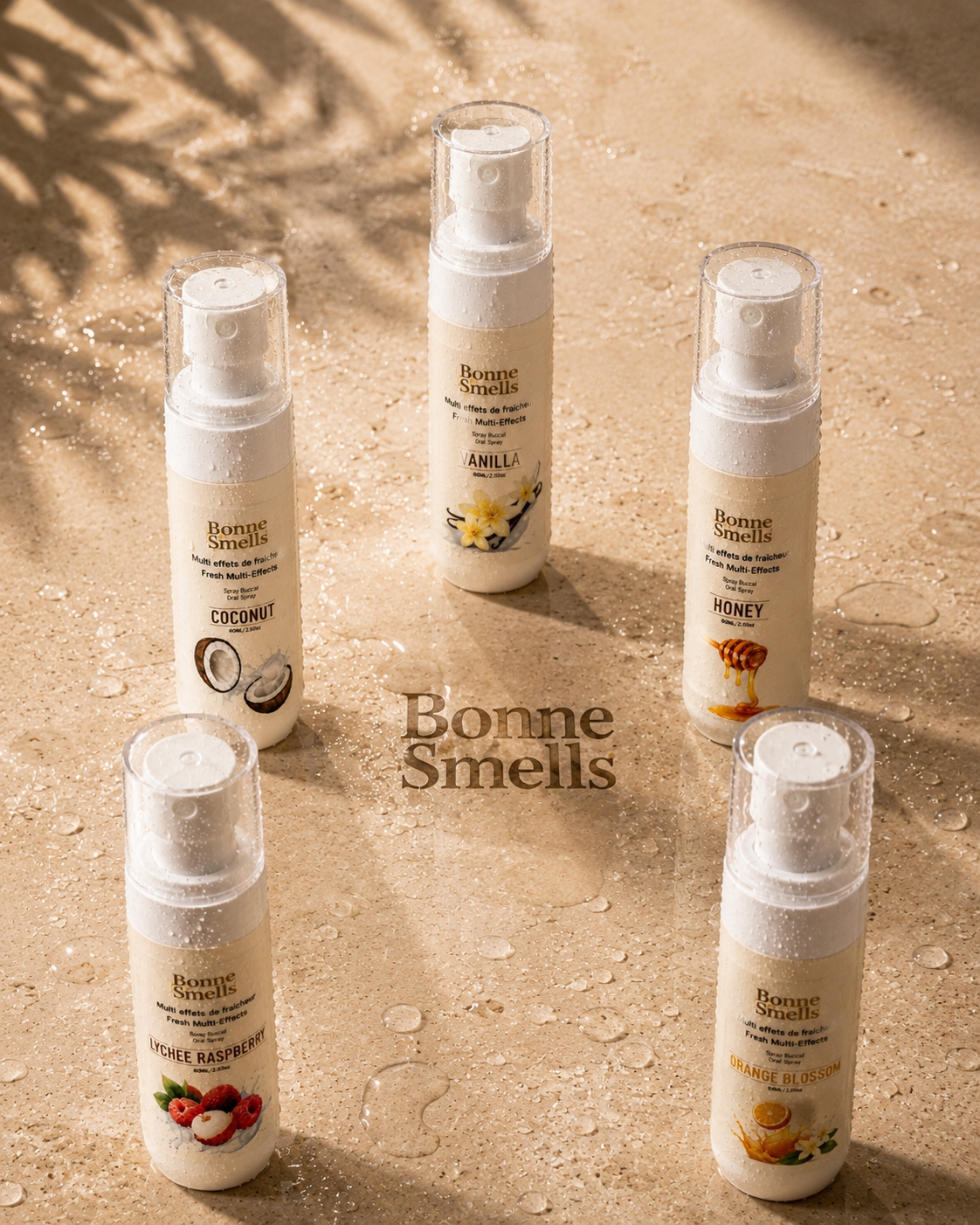 Coffret 5 sprays buccaux – Haleines gourmandes