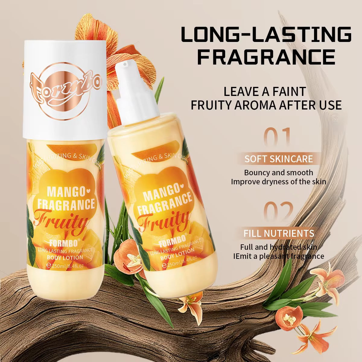 Lotion corporelle hydratante parfumée aux fruits