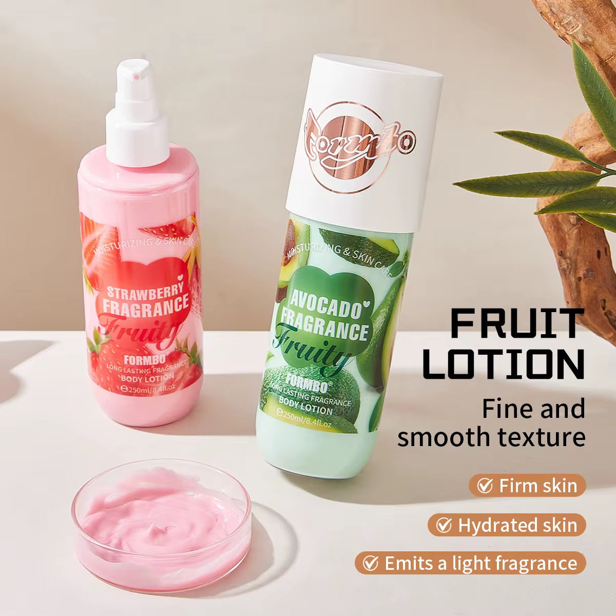 Fruit-scented moisturizing body lotion